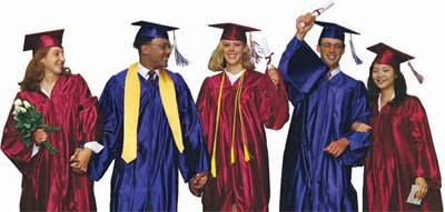 graduation gowns for elementary, middle and high school